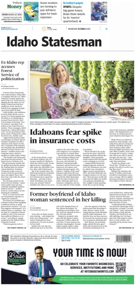 Cover of The Idaho Statesman