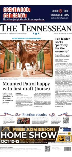 Cover of The Tennessean
