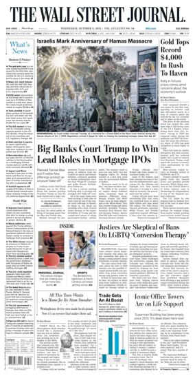 Cover of The Wall Street Journal