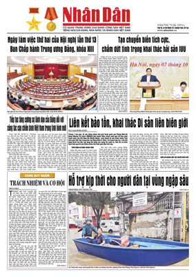 Cover of Nhan Dan newspaper
