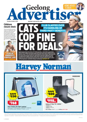 Cover of Geelong Advertiser