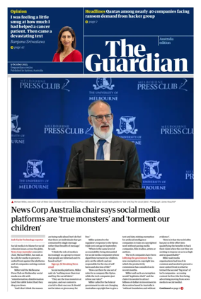 Cover of The Guardian Australia