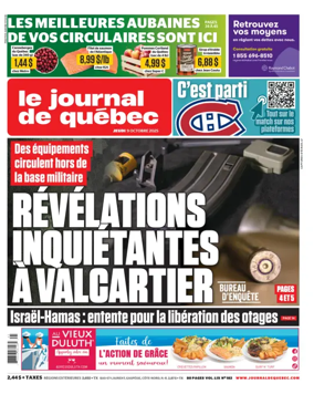Cover of Le Journal de Quebec