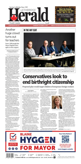 Cover of Lethbridge Herald