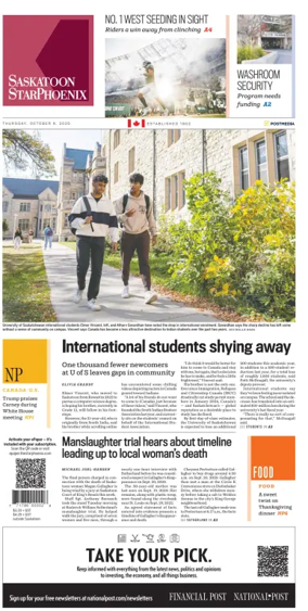 Cover of Saskatoon StarPhoenix