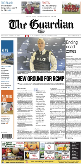 Cover of The Guardian (Charlottetown)