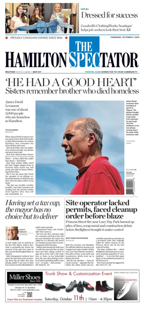 Cover of The Hamilton Spectator