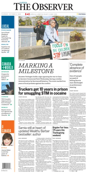 Cover of The Observer (Sarnia)