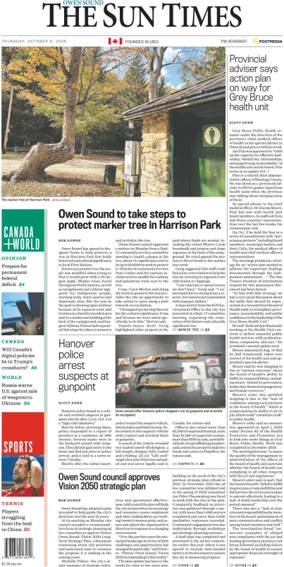 Cover of The Sun Times (Owen Sound)