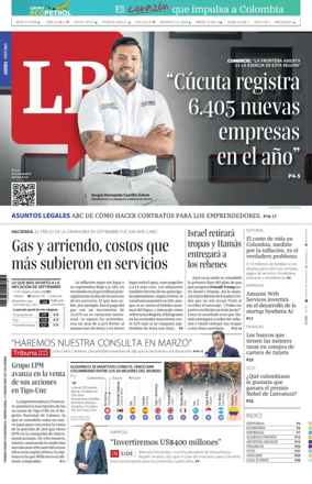 Cover of La Republica (Colombia)