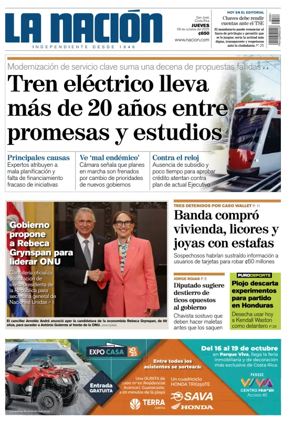 Cover of La Nacion (Costa Rica)