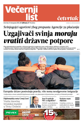 Cover of Vecernji list - Hrvatska