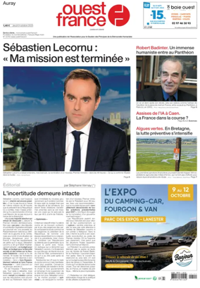 Cover of Ouest France (Auray)