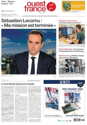 Cover of Ouest France (Caen)