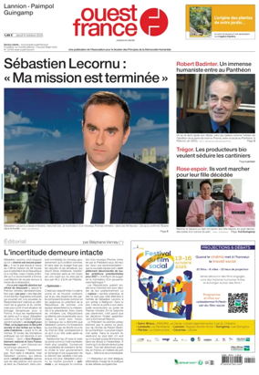 Cover of Ouest France (Lannion)