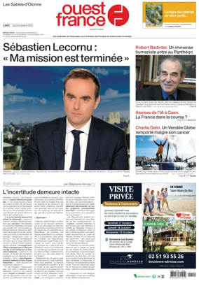 Cover of Ouest France (Les Sables-d'Olonne)