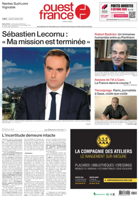 Cover of Ouest France (Nantes / Sud-Loire / Vignoble)