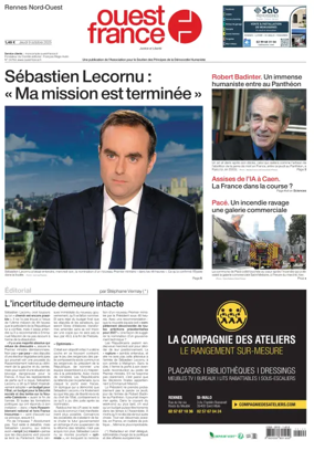 Cover of Ouest France (Rennes Nord)