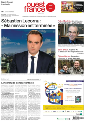 Cover of Ouest France (Saint-Brieuc)
