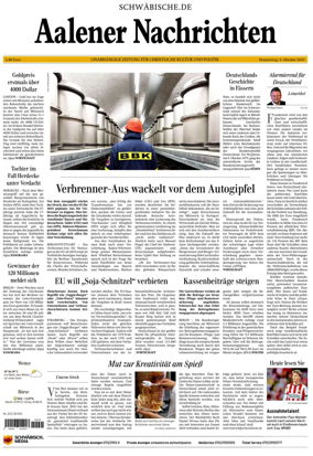 Cover of Aalener Nachrichten