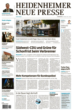 Cover of Heidenheimer Neue Presse