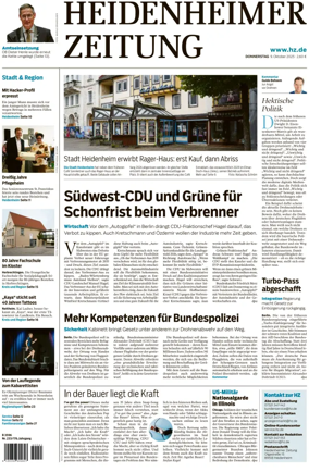Cover of Heidenheimer Zeitung