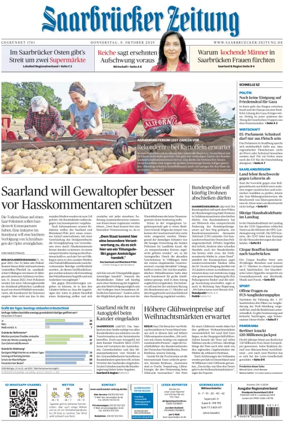 Cover of Saarbruecker Zeitung