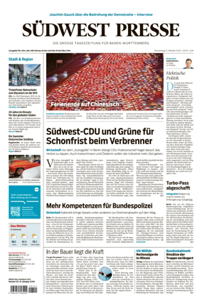 Cover of Südwest Presse (Ulm)