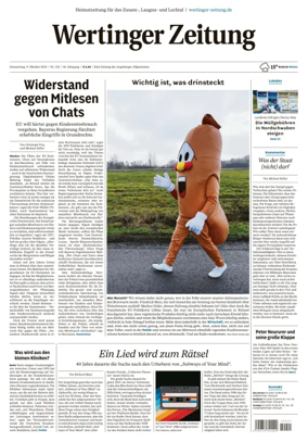 Cover of Wertinger Zeitung