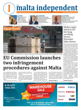 Cover of Malta Independent