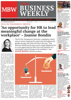 Cover of The Malta Business Weekly