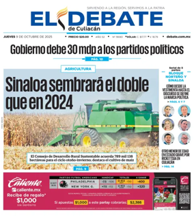 Cover of El Debate de Culiacán