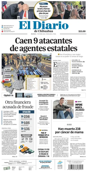 Cover of El Diario de Chihuahua