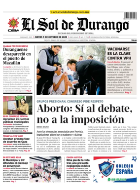 Cover of El Sol de Durango