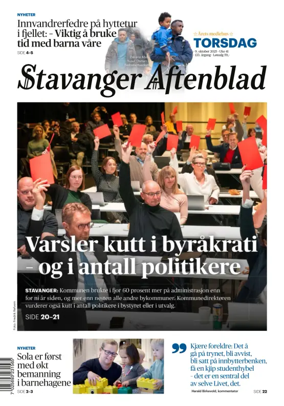 Cover of Stavanger Aftenblad