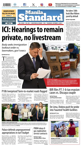 Cover of Manila Standard