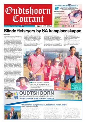 Cover of Oudtshoorn Courant
