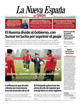 Cover of La Nueva España (Gijón)