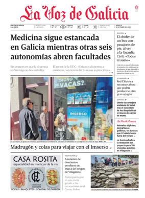 Cover of La Voz de Galicia (Arousa)