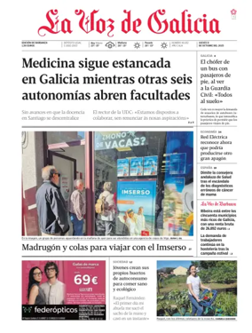 Cover of La Voz de Galicia (Barbanza)