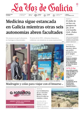 Cover of La Voz de Galicia (Lugo)