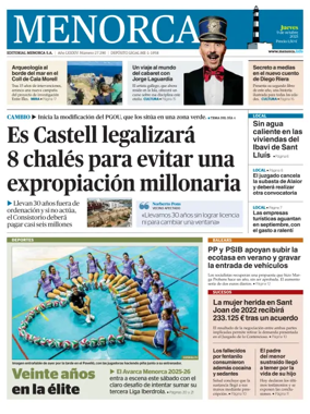 Cover of Menorca Diario Insular