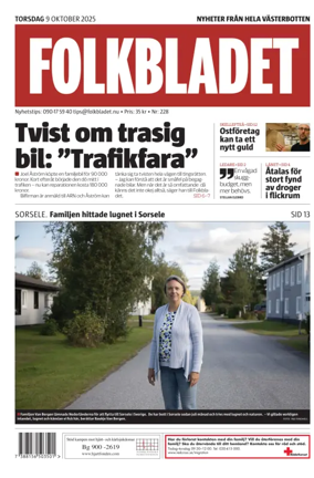 Cover of Folkbladet Västerbotten