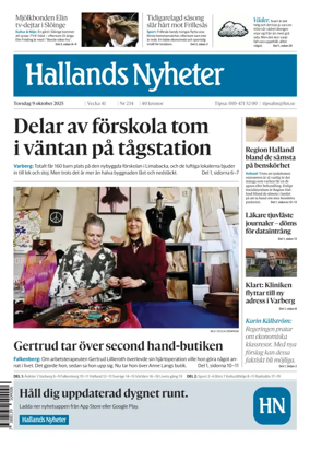 Cover of Hallands Nyheter