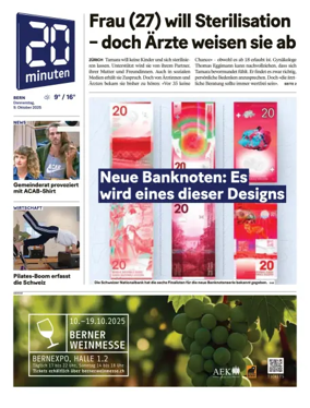 Cover of 20 Minuten - Bern