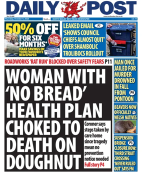 Cover of Daily Post (North Wales)