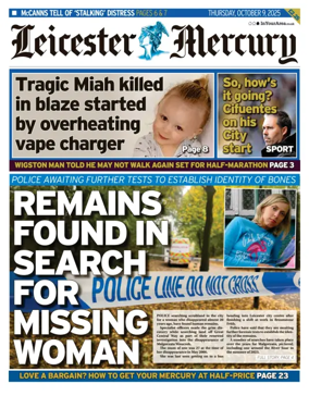 Cover of Leicester Mercury