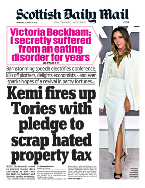 Cover of Scottish Daily Mail