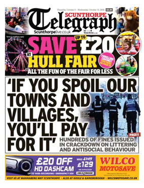 Cover of Scunthorpe Telegraph