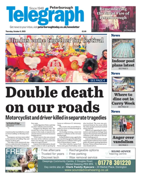 Cover of The Peterborough Evening Telegraph